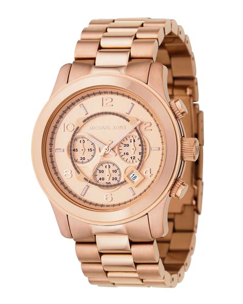mk8096 michael kors rose gold chronograph watch